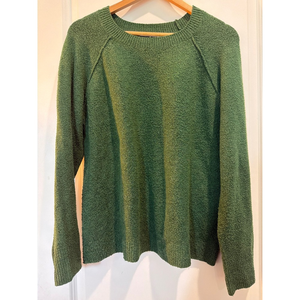 Sonoma Goods For Life Forest Green Textured Knit Crewneck Sweater Medium